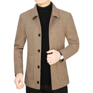 2025 Men Cashmere Blazers Suits Jackets Wool Blends High Quality New Male Business Casual Suits Coats Blazers Coats