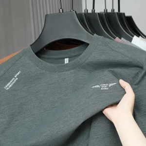 2025 New Men's Korean Casual Short Sleeved Round Neck T-shirt Summer Fashionable and Comfortable Versatile Top