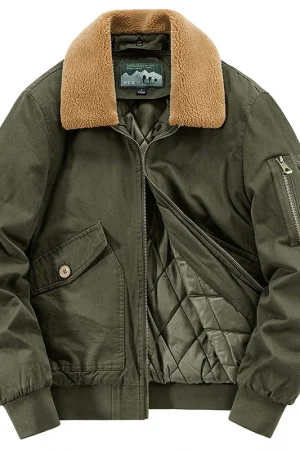 New Fashion Men Winter Fleece Bomber Jackets Male Cotton Thicker Warm Parkas Cargo Jackets Man Multi-pockets Tooling Coats 6XL