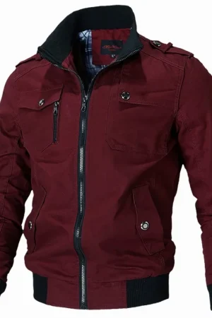 Bomber Jacket Men Fashion Casual Windbreaker Jacket Coat Men 2024 Spring Autumn New Hot Outwear Solid Stand Slim Jacket Mens