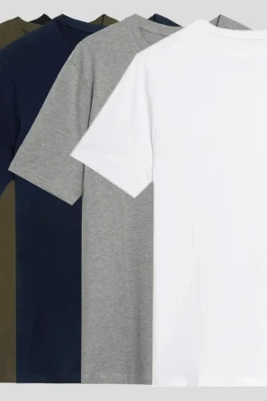 Premium Quality Organic 100% Cotton Mens Solid T-shirts Regular Cotton Men's T-Shirt Solid Color Casual Crew Neck Unisex Summer