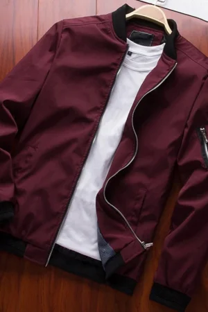 Men Bomber Jacket Thin Slim Long Sleeve baseball Jackets Mens Windbreaker Zipper Windbreaker Jacket Male Outwear Brand Clothing