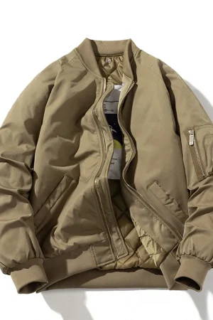 Autumn Winter Pilot Jacket Military Solid Ma1 Bomber Jacket Men Women American Vintage Coat Casual Hooded Windbreaker Pocket